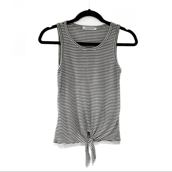 Tie Front Sleeveless Top - Picture 1 of 5
